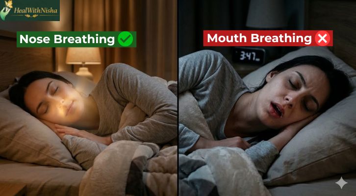Mouth breathing While sleeping Vs Nose Breathing
